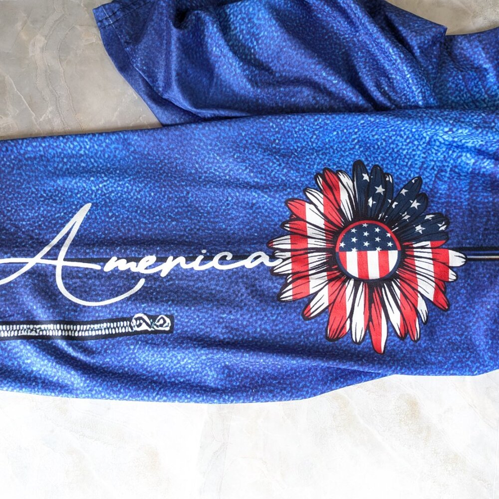 Patriotic USA Flag Printed Capri Jeggings - Picture 6 of 6